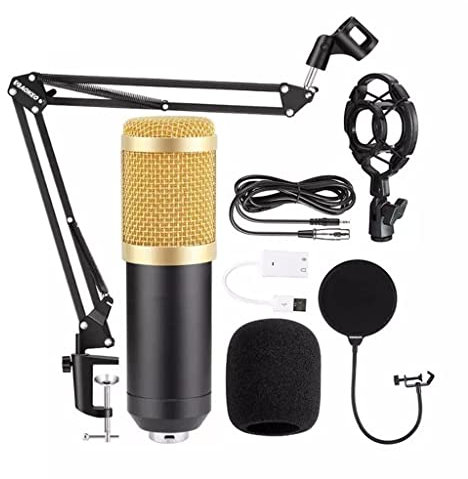 MSUDGH BM 800 Professional Audio V8 Sound Card Set Condenser Microphone for Podcast Recording Live Broadcast