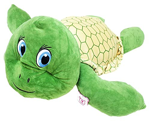 BEMIRO Plüsch Schildkröte XXL Siggi - ca. 64 cm, Schildkröte Kuscheltier, Schildkröte Kuscheltier XXL, Schuldkröte Kuscheltier groß, Kuscheltier Schildkröte