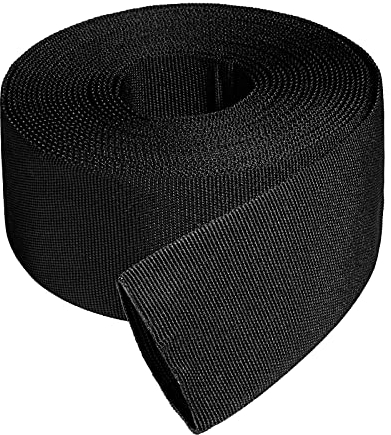 25FT Nylon Protective Sleeve Sheath Cable Cover Welding Tig Torch Hydraulic Hose Cover, Nylon Abrasion Resistant Flame Retardant Cable Cover for Chain, Rod Welding Cable, 1.5 ID, Black