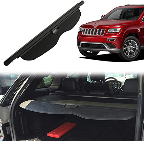 WangSiwe Voiture Étagère Coffre Arrière Rétractable pour Jeep Grand Cherokee 2011-2016 Cache Bagages Housse Colis Cargo Rangement Partition Bouclier Couverture Accessoire