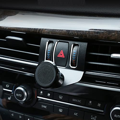 SHIFENG Für BMW F15 F16 X5 X6 2015–2018 Aluminiumlegierung, magnetische Auto-Handyhalterung, Lüftungsschlitz-Handyhalterung, schwarzes Zubehör