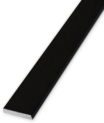POLIMARK GROUP Profili piatti in alluminio anodizzato mm. 10x2 Lunghezza 2 metri - Color Nero resistente e versatile per progetti creativi fai da te e artigianato