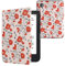 kwmobile Étui Compatible avec Kobo Clara 2E Coque - Étui à Rabat magnétique Tablette eReader Similicuir - Rouge-Vert-Beige