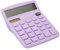 PATIKIL Escritorio Calculadora, 12 Dígitos Gran LCD Pantalla Electrónica Calculadora Solar Batería Doble Alimentación para Hogar Oficina Escritorio, Púrpura