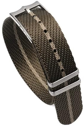BANDKIT 20 mm 22 mm Premium Grade NATO Zulu Uhrenarmband Nylon Ersatz Uhrenarmband Für Tudor Verstellbares Armband Dornschließe, 22 mm, Achat