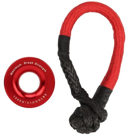 Poulie de Rétention de Corde, Kit de Manille de Corde, Manille Souple Haute Résistance, Treuil de Récupération pour Tout-terrain, VTT, UTV, Remorque, Camion, SUV 4 X 4