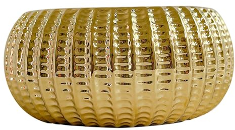 Jardinières dorées pour plantes d'intérieur,pot de fleurs doré en céramique de 9,1 pouces,pot de fleurs rond doré,pot doré antidérapant pour plantes pour décoration de jardin,maison,bureau,ferme 1