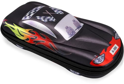 Doyomtoy Rennwagen Federmäppchen, Federmäppchen für Jungen Renn-Auto Briefpapier Pouch Stifte Etui Mäppchen für die Schule Teenager für Schul und Bürobedar (Schwarz)