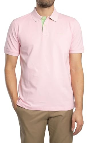 GANT Men's Reg Contrast Pique SS Polo Shirt (Pack of 1), California Pink, XXL