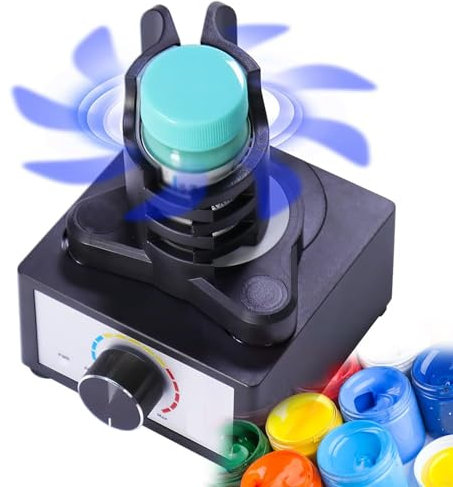ANGDI Mini Mezclador de Pintura Vortex, Mezclador eléctrico de Esmalte de uñas, agitador de Pintura for Modelos de Bricolaje, Mezcla de Velocidad de 3 etapas - 300~2400 RPM, agitador de 10-100 ml
