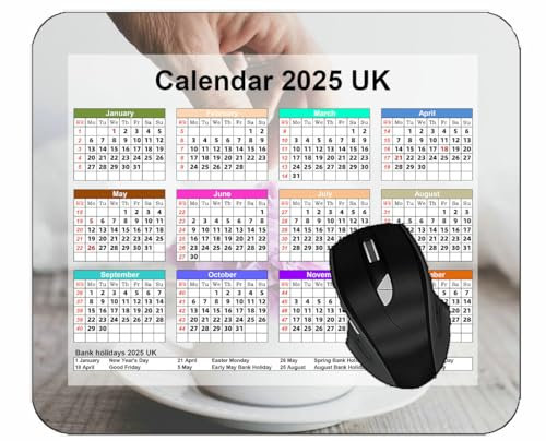 YENDOSTEEN 2025 Calendar Mouse PadCup Flowers Hand Mouse Mat for Office Computers Laptop Men Women