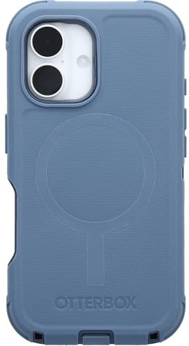 OtterBox Defender Series MagSafe Case for iPhone 16, Shockproof, Drop Proof, Ultra-Rugged, Protective Case, 7x Tested to Military Standard, Blue, Non-Retail Packaging