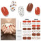 Nagelfolie UV Härtend - 28 Stück Nagelsticker Herbst UV Gel Nagelfolien Selbstklebend Herbst Nail Sticker Nagellackstreifen Gel-Nagelaufkleber Art Stickers DIY für Damen (Fallende Blätter)