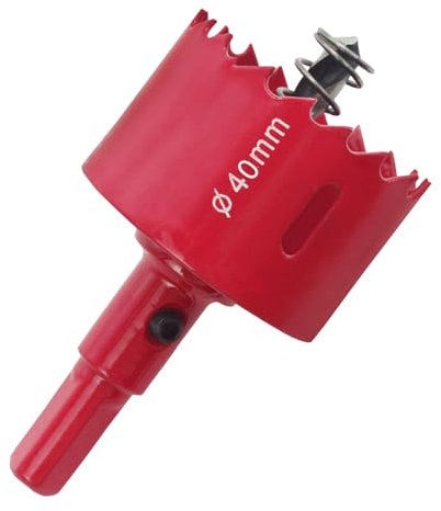 HAPPOW 40mm Sizes Hole Saw Cutter Set,for Drilling Wood, Aluminum, and PVC. Durable Hole Saws for Precise Cuts in Various Materials(Red)