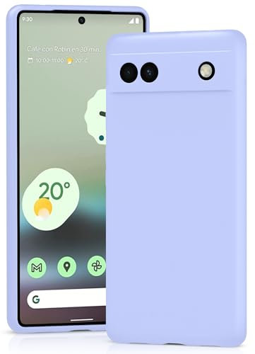 YATWIN für Google Pixel 6A Hülle, Premium Silikon Handyhülle mit Kameraschutz, Seidig-Weicher Berühren Ultra Dünne Stoßfeste Kratzfeste Schutzhülle, Lila