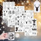 6 pcs Festliche Weihnachtssticker, Selbstklebende Glitzer Aufkleber für Fenster, Karten und Geschenkverpackungen, Weihnachten Selbstklebend, Weihnachten DIY Dekoration mit Elchmuster