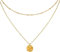 MILAKOO Multilayer Delicate Necklace Stacked Circle Disc Pendant Chain Choker Gold Plated Chains Link Necklace