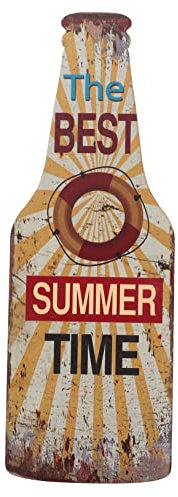 Zerodeko Anhänger in Bierform bürodeko büro dekoration wohnzimmerdeko Bierflaschen-Form hausdeko Wand Schilder zum Aufhängen von Surfbrettern LED Heimdekoration Holzschild für die Haustür