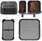Grille Anti Projection pour Philips 3000 Dual Basket,2 Pcs Réutilisable Accessoires Air Fryer Moule Air Fryer Plat Silicone Air Fryer pour Philips 3000 Series NA350 et 5000 Series NA550 6L/3L
