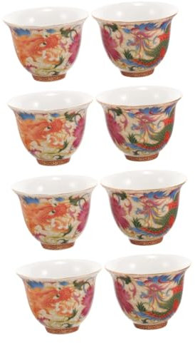 SOIMISS 4paare Vintage Keramik Teetassen Set Dragon Teetassen Für Tee Und Wein Für Und Gesellige Anlässe Teiliges Set Hochwertiger Keramik