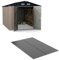 COSTWAY Abri de Jardin Métal 7.8 m² avec Fondation, Toit Double Pente, Double Porte Verrouillable avec Clé, 4 Aérations, Cabane de Jardin Exterieur pour Vélo, Poubelle, Outil, Anthracite