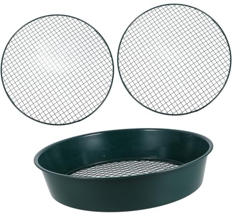 ibasenice Setaccio per in Metallo Setaccio da Schermi Rete Sostituibili per Setacciatura del per Rocce e Compost