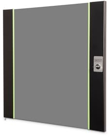 DIGITUS glass replacement door for Unique network cabinet – 12U – suitable for DN-19 12-U-SW, DN-19 12U-6/6-SW, DN-19 12-U-3-SW – with lock and key – safety glass – black