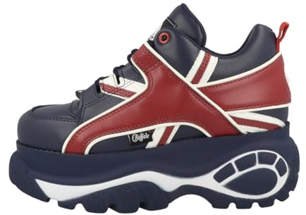 Buffalo 1339-14 Leather Women's Blue/Red Trainers