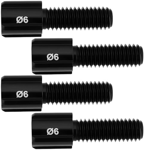 OTOTEC 4 Pack Bicycle Cable Barrel Adjusters Compatible with Shimano Compatible with SRAM M5/M6 Black 23mm