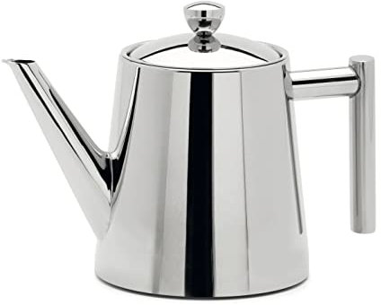 Weis Teekanne mit Teefilter 0,7 L hochglänzend, Edelstahl, Silber, 20.5 x 10.5 x 15 cm