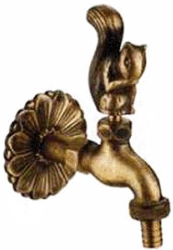 ROBINET DE JARDIN DÉCORATIF 1,2 CM (1/2 ) ÉCUREUIL AVEC RACCORD TUYAU