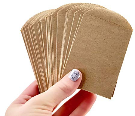 50 Mini Kraft Paper Bags - 4 x 2.5 DIY Craft Supplies Cutlery Bag Party Favor