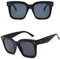 Black Square Sunglasses for Women Celeb Oversized Retro Vintage 2025 Ibiza Festival