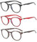Suertree Blaulicht Brille Blaulichtfilter Lesebrille 3 Pack Computer Brille Herren Damen Anti Rays Lesebrillen Fashion Leser 3.5X JH252