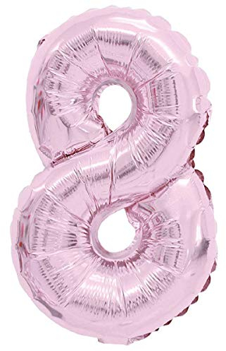XXL LUFTBALLONS XXL Luftballons Folienballons, Heliumballons, Buchstaben, Zahlen & Zeichen in Gold, Silber, 80 cm, große Partydeko für Geburtstage, Hochzeiten, Partys, Kunststoff, 8 - Rosa, Pink