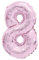 XXL LUFTBALLONS XXL Luftballons Folienballons, Heliumballons, Buchstaben, Zahlen & Zeichen in Gold, Silber, 80 cm, große Partydeko für Geburtstage, Hochzeiten, Partys, Kunststoff, 8 - Rosa, Pink