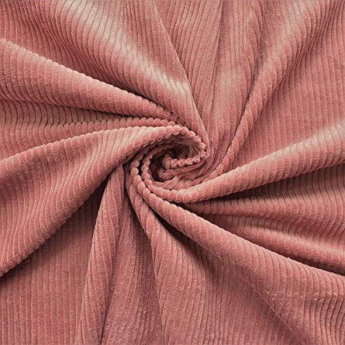 Stoffkontor Baumwollstoff Breitcord-Stoff - Meterware - zum Nähen von Bekleidung, Kissen und Dekorationen - Alt-Rosé