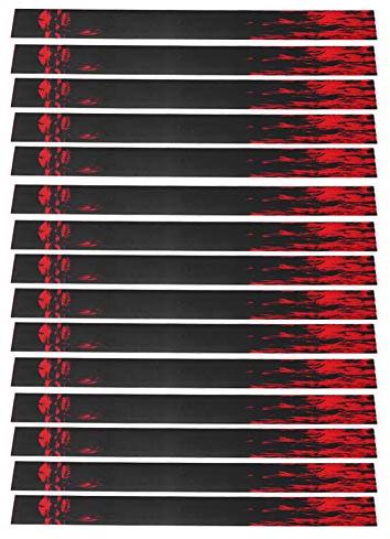 01 Schädel-Muster-Pfeil-Wraps-Aufkleber, Pfeil-Aufkleber, für Pfeil einfach zu kleben Schrumpfbarer Aufkleber-Dekor(Totenkopf rot)