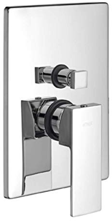 EFFEPI Monocomando Vasca/Doccia Cromato con deviatore a Pulsante Serie H-Uno