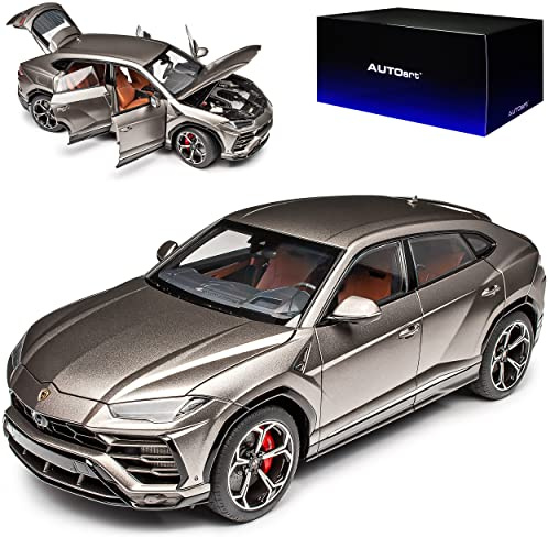 Lamborgihini Urus SUV Matt Grau Ab 2018 79164 1/18 Auto*Art Modell Auto mit individiuellem Wunschkennzeichen