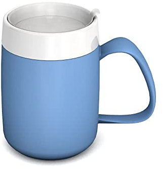 Ornamin Becher mit Trink-Trick mit unauffälligem Trinkdeckel, hellblau