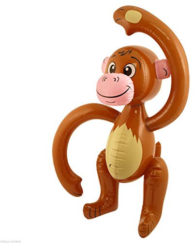 Aufblasbare Affen für Junggesellenabschied, Dekoration, Blow Up Affe für Kostüm-Zubehör, Aufblasbarer Affe, 80 cm, One size