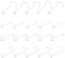 20 Pcs Clear Nose Stud, 4 styles of Acrylic Invisible Bone Studs Retainers for Daily Work Body Piercing
