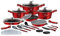 Berlinger Haus - BH/7184 - Set von 24 PC -Küchenutensilien mit abnehmbarem Griff, Bordeaux Edition von Metal Line
