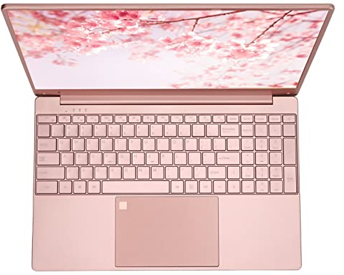 Laptop da 15,6 Pollici, Computer Portatile Full HD Rosa Bellissimo, Sistema Win11 con 16 GB di RAM, Impronte Digitali, 128 GB, 256 GB, 512 GB, 1 TB di Archiviazione, Notebook con Tastiera(16+128G-UE)