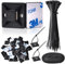 GOLDEROC Cable Ties Set, 100Pcs Black Cable Ties, 70Pcs Self Adhesive Cable Clips Cable Holders Pads, Zip Ties Mount Base with 2.5m Double Sided Reusable Nylon Sticky Tape for Home Office Workshop