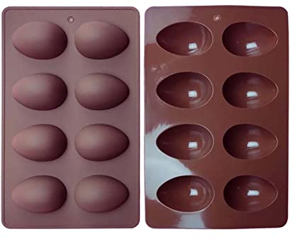 pologmase Moules en Silicone pour Pâques | Moule en Silicone en Forme d'oeuf Pâques qualité Alimentaire pour la décoration gâteaux,Moule à Chocolat, Moule à Bonbons, Plateaux à