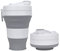 UNNESTAR Tasse de camping pliable avec paille en silicone - Tasse à café pliable - Bouteille de sport portable pour voyage en plein air - 600 ml