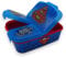 variouss Fiambrera Escolar de 3 Compartimentos, Tapex Sandwichera infantil para almuerzo con licencia oficial (Super Man)