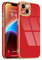 Lafunda for iPhone 14 Plus Case, Luxury Plating for Womens Gilrs Case, Full Camera Protection Soft TPU Bumper Cover, Shockproof Silicone Slim Phone Case for iPhone 14 Plus 6.7, Red